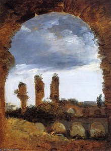 Ruined Columns In The Colosseum — François Marius Granet