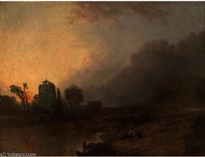 A rest by the wayside, sunset