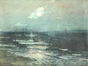 Moonrise On The Bar — Albert Julius Olsson