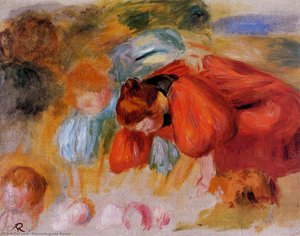 Estudio Para El Juego De Croquet — Pierre-auguste Renoir