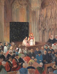 The Enthronement Of Bishop Robert Mortimer, Bishop Of Exeter (1948–1973) — Beryl Trist Newman