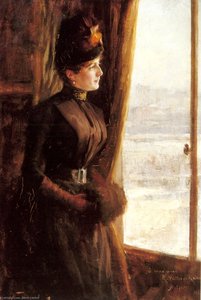 A Portrait Of Madame Vallery Radot — Albert Edelfelt
