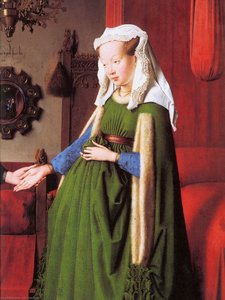 Porträt Von Giovanni Arnolfini Und Seiner Frau (detail) (12) — Jan Van Eyck