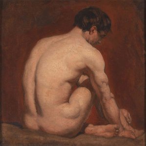 Male Nude, Kneeling, From The Back — 윌리엄 에티