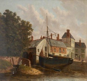 Town Mill With A Ship — Joseph Kennedy