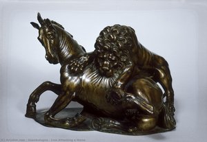 Lion Attacking A Horse — Giambologna