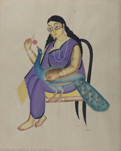 Sundari With A Peacock — Manik Lal Das