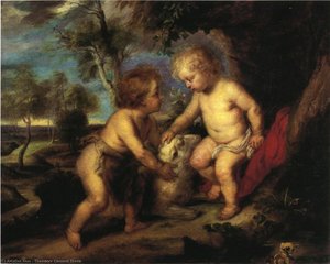 The Christ Child And The Infant St. John After Rubens — Teodoro Klement Stiil