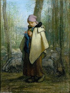 Die Strickzopfschurkin — Jean-françois Millet
