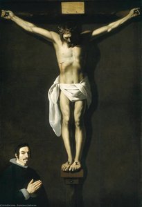 Christus Am Kreuz Mit Dem Stifter — Francisco De Zurbarán