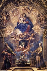 Virgin And Child With Sts Philip And Francis — Francisco Rizi