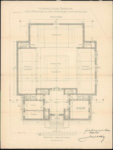 Plan For The Construction Of The Secession, Entrance Level — Joseph Maria Olbrich