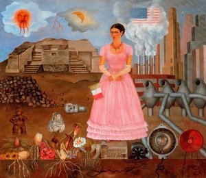 Autorretrato En El Límite Entre México Y Estados Unidos — Frida Kahlo