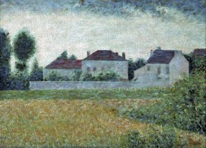 Ville d'Avray, France, maisons blanches