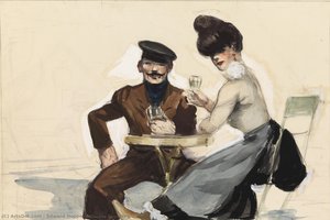 Pareja Bebiendo — Edward Hopper