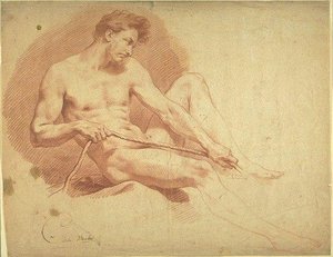 Man Pulling A Rope — Charles-andré Van Loo