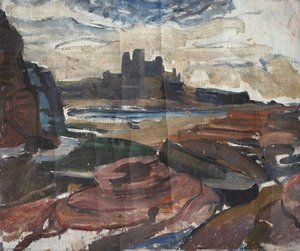 Tantallon Castle From Seacliff — Sir William George Gillies