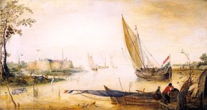 Summer Landscape Near A Fort — Hendrick Avercamp