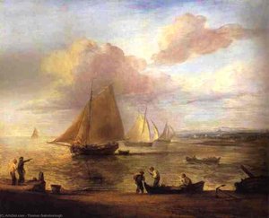 Küstenszene, Eine Ruhige Szene — Thomas Gainsborough
