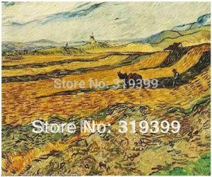 Markedsplads Med Plovmand Og Mølle — Vincent Willem Van Gogh