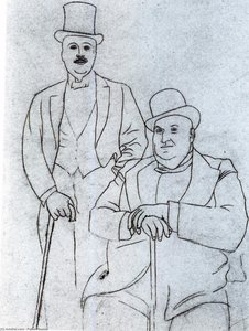 Retrato De Serge Diaghilev Y Alfred Seligsberg — Pablo Picasso