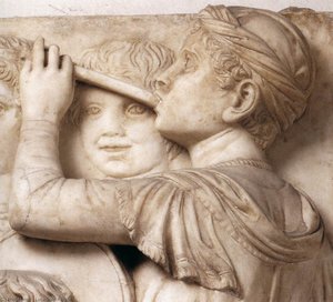Cantoria: Vierter Reliefaufschnitt — Luca Della Robbia