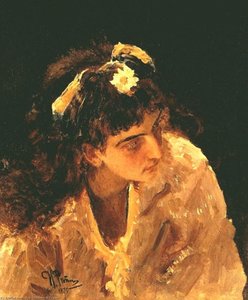 Female Head Etude For Picture — Ilya Yefimovich Repin