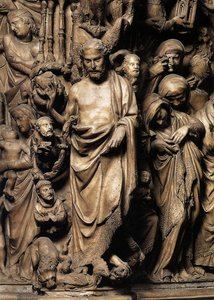 Apocalyptic Christ, Relief From The Pulpit (detail) — Nicola Pisano