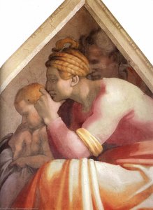 Oorsprong Van Christus: Figuren (detail) — Michelangelo Buonarroti