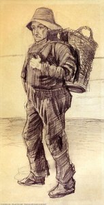 Rybář S Košíkem Na Zádech — Vincent Willem Van Gogh