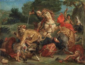 Lion Hunt — Eugène Delacroix