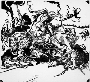 La Caza Del León — Franz Marc