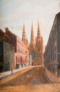 West Front Of Lichfield Cathedral — George Willis Pryce