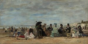 Trouville, Beach Scene (trouville, Scène De Plage) — Eugène Boudin