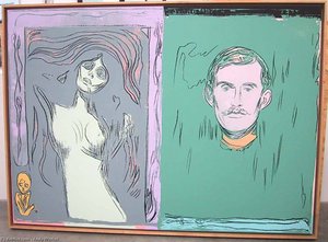 Madonna Et Autoportrait Avec Bras D'osqueleto (après Munch) — Andy Warhol