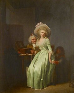 A Young Woman Mocking An Elderly Admirer — Louis Léopold Boilly