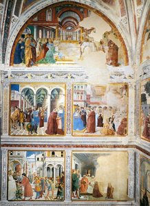 View Of The Left-hand Wall Of The Chapel — Benozzo Gozzoli