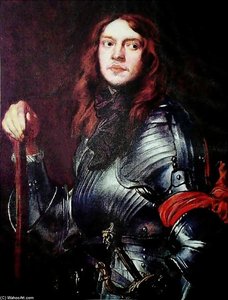 Ritratto Di Un Uomo In Armatura Con Sciarpa Rossa — Sir Anthony Van Dyck