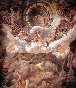 View Of The Sala Dei Giganti (vault And South Wall) — Giulio Romano