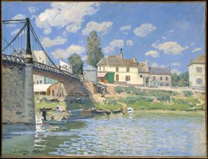 Bridge At Villeneuve-la-garenne — Alfred Sisley