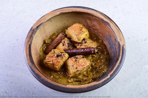 Spiced Emperor Fish With Raisins And Mashed Almond — José Luis "chele" Gonzalez