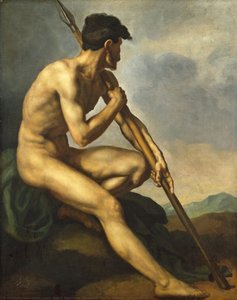 Nude Warrior With A Spear — Théodore Géricault