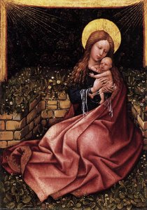 Madonna By A Grassy Bank — Robert Campin (master Of Flemalle)