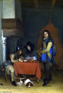 An Officer Dictating A Letter — Gerard Ter Borch