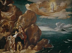 St. John The Evangelist On Patmos — Pedro Orrente