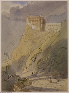 The Monastery Of Simopetra On Mount Athos — Edward Lear