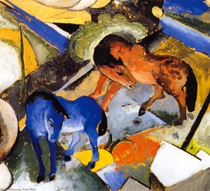 Deux Chevaux Dans Un Paysage — Franz Marc
