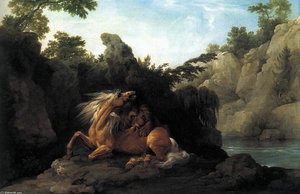 Lion Devouring A Horse — George Stubbs