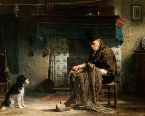 Mending The Nets — Jozef Israëls
