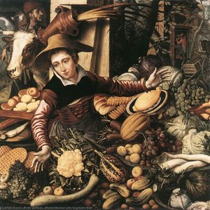 Market Woman With Vegetable Stall — Pieter Aertsen